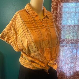 Boho beachy laid back vibes button down shirt/beach cover up size m